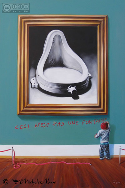 Ceci n'est pas une fontaine quadro surrealista