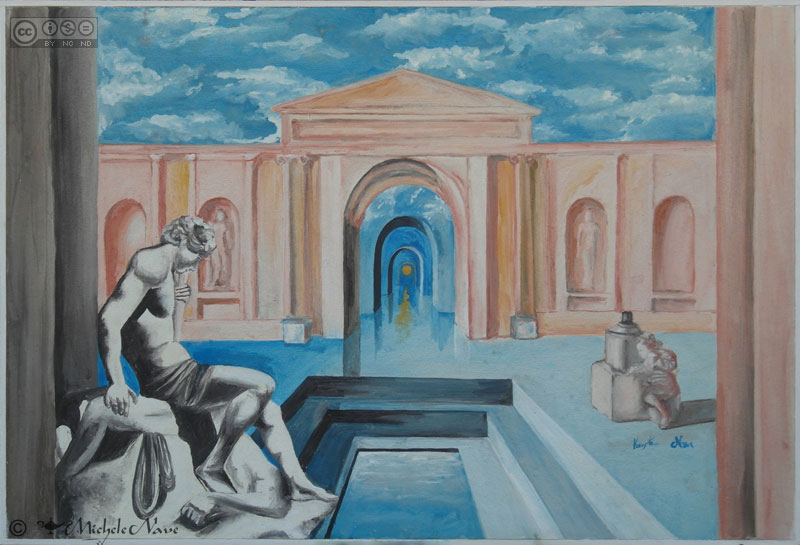 Capriccio Canoviano affresco metafisico